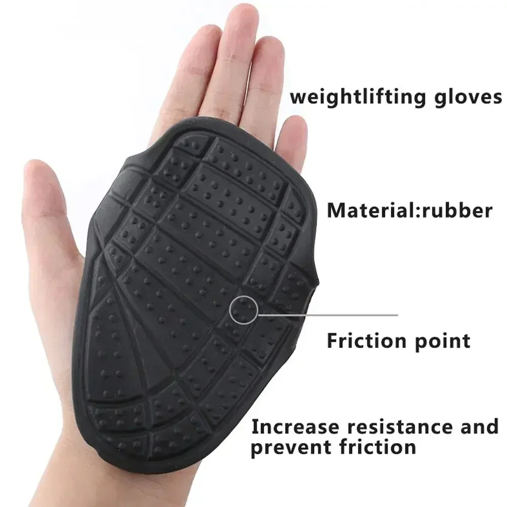 1Pair Silicone Weight Lifting Grip Pads Gloves Non-Slip Palm Protection Hand Grips for Unisex Dumbbell Pull-up Strength Training